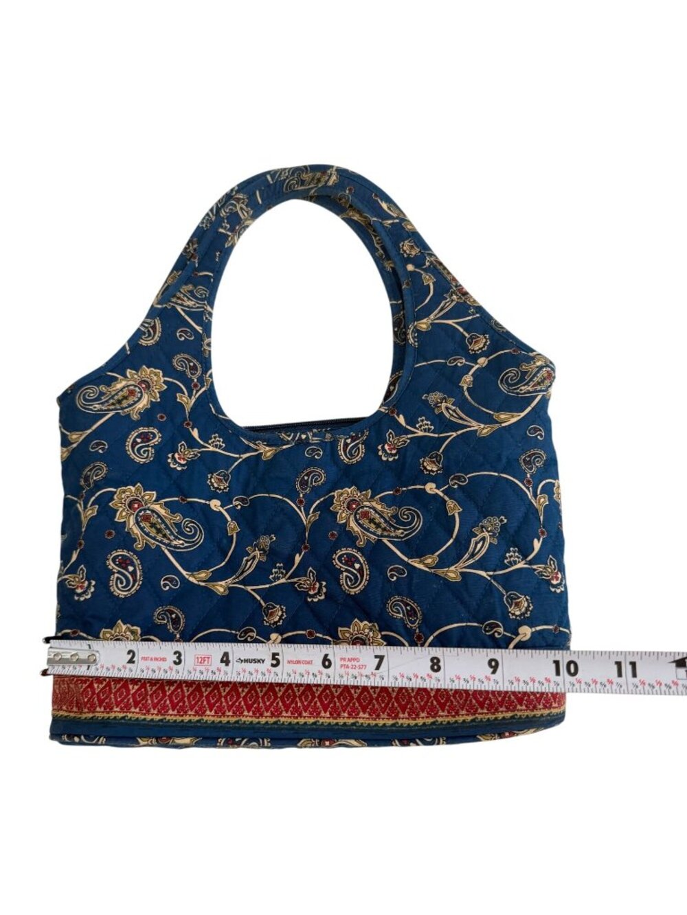 AMERICANA BY SHARIF Blue Floral Fabric Bucket Bag - Picture 2 of 11
